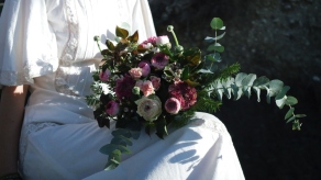 Bouquet de mariée flou et champètre
